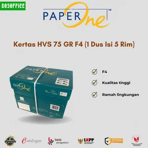 Kertas HVS F4 PaperOne 75 GR (1 Dus Isi 5 Rim)