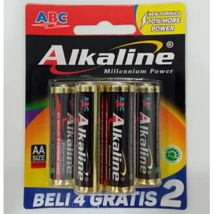 Baterai AA Alkaline Per Pax Isi 6