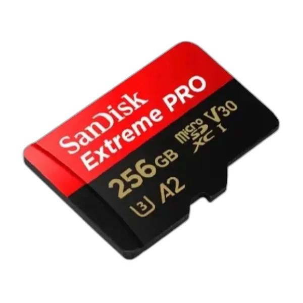 SanDisk Kartu Memori Extreme Pro microSDXC V30 U3 C10 A1 UHS-1 4x6 SD adaptor - SDSQXCD-256G-GN6MA Capacity 256GB
