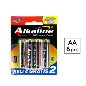 Battery AA - Alkaline @Isi 6 (LR6-ALK-4B+2)
