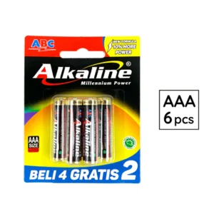 Battery AAA - Alkaline @Isi 6 (LR03-ALK-4B+2)