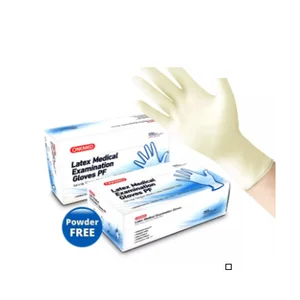 Sarung Tangan Latex Onemed Exam Glove Powder Free Putih Box isi 100 L
