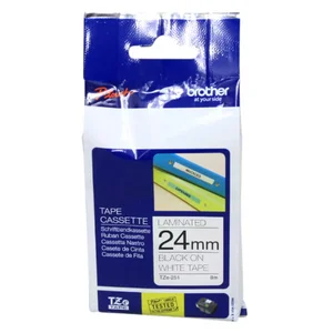 LabelTape Brother Tze251 Black On White 24mm