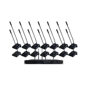 Wireless Conference Microphone Chairman Delegate System 14 Mic Gooseneck