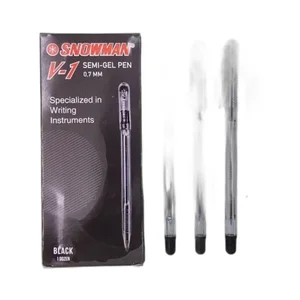 Ballpoint Pen Warna hitam Snowman 0.7