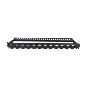 Hermesys HydraXTM 19” 1U 24P Unshielded Patch Panel Keystone Unloaded