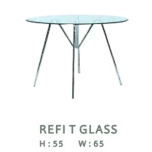 Meja Tamu Kaca (Meja Ruang Keluarga) Merk Refi T Glass