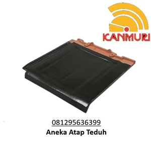 Genteng Keramik Kanmuri Full Flat Slink Black Kw1