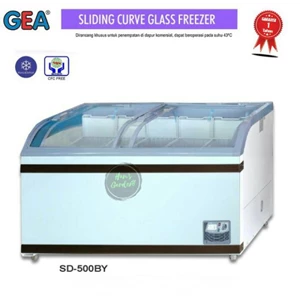 Farminesia Sliding Curve Glass Freezer Supermarket 500L Gea Sd 500By
