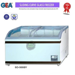Sliding Curve Glass Freezer Supermarket 700L Gea Sd 700By