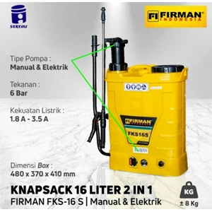 Farminesia Knapsack Sprayer Pest Spray / Manual Sprayer Machine 16 Liter 2 In 1 Firman Fks16s