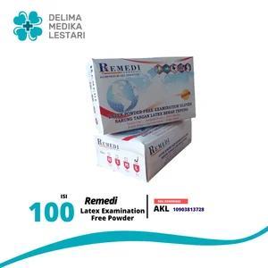 Remedi Gloves Latex Powder - 100 Pieces (1 Box) - L 