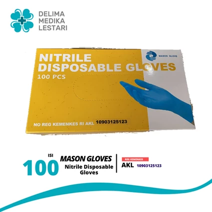Dari Nitrile Mason Disposable Glove Sarung Tangan Medis - S/100Pcs 0