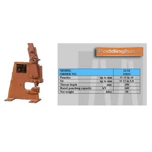 Hydraulic Puncher Peddinghaus...Peddinghaus Hand Lever Punching Machine