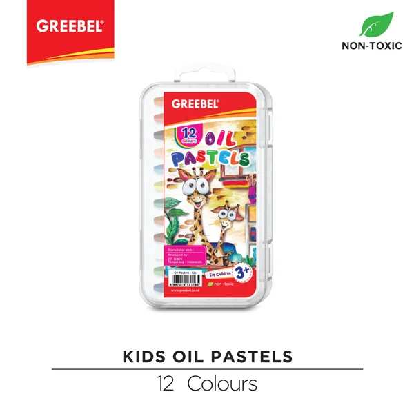 Greebel Kids Oil Pastels 12 Colours Oil & Dry Pastel