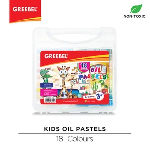 Greebel Kids Oil Pastels 18 Colours Oil & Dry Pastel