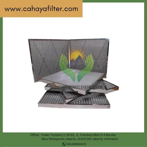 Filter Jaring Logam Panel AHU Stainless Steel 