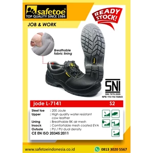 Sepatu Safety type Jode L-7141 Merk Safetoe 