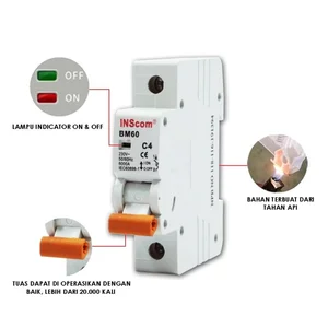 MCB LISTRIK INSCOM 1P 1A / MINI CIRCUIT BREAKER INSCOM 1 PHASE 1A