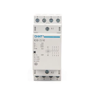 O00- Contactor Modular Din Rail Chint Nch8-25 40 25A 4P 4No Kontaktor