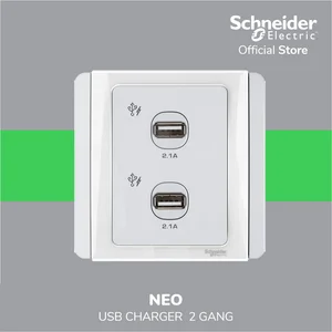 Schneider Electric NEO USB Charger 2 Gang - E3032USB_WW