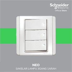 Schneider Electric Neo Saklar Lampu 3 Gang 1 Arah - E3033H1_EWWW_G3