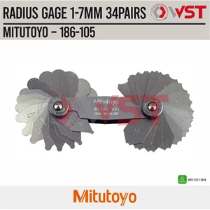 Radius Gage 1-7mm Mitutoyo 186-105 34 pairs