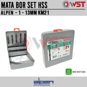 Mata Bor Set Alpen KM21 1-13MM 21PCS