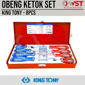 King Tony Obeng Set 8PCS minus plus min Gagang TPR Kingtony 8 pcs