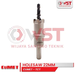 Holesaw TCT 22mm CUMET / Mata Bor Pelubang Stainless Baja / Gromet
