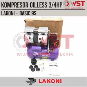 Mesin Kompresor Oilless Lakoni Basic 9S 3/4HP 0.75HP 8L Silent