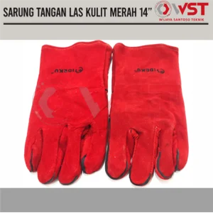 Ideku Sarung Tangan Las Kulit Merah 14inch 14" Welding Gloves Import