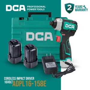 DCA ADPL16-158E Cordless Impact Driver 16V / Mesin Impek Baterai Pembuka Sekrup