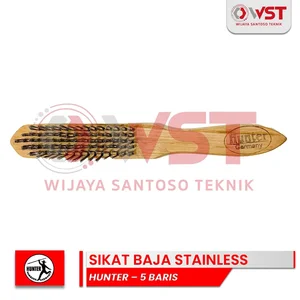 Hunter Sikat Stainless 5 baris Germany Jerman / Stenlis 5B