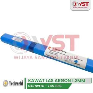 Techweld TG-S308L 1.2mm 1.6mm 2.0mm 2.4mm x 1meter AWS A5.9 ER308L Kawat Las Stainless Steel / TIG Welding Rod - 2.4mm