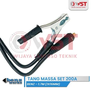 Benz Tang Massa Set 200A Kabel Las 1.7meter Mesin Las 120A 160A