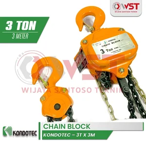 Kondotec Chain Block 3Ton 3Meter / Takel Katrol Kerekan 3 Ton 3 Meter