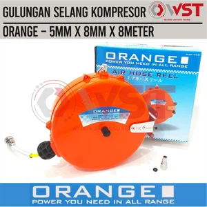 Gulungan Selang Angin Kompresor 8meter Orange Air Hose Reel 8m