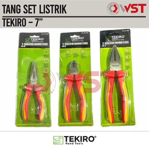 Tekiro Tang Listrik Set / Kombinasi 7" / Potong 6" / Lancip 6"