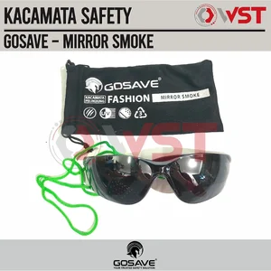 Gosave Kacamata Safety Mirror Black Smoke / Kacamata Gerinda