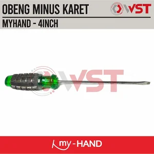 Obeng Gagang Karet Min 6inch / Obeng - 6 x 100 mm / 6x100