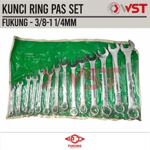 Kunci Ring Pas Set Satuan Inchi / 3/8" - 1-1/4" 14pcs / 3/8-1-1/4 inch
