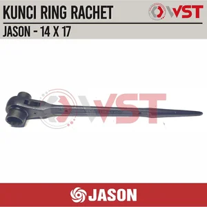 Kunci Ring Rachet Skafolding 14X17 MM - Double Ratchet Scaffolding
