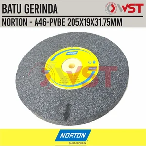 Norton Batu Gerinda Duduk 8Inch A46 / Batu Asah 205x19x31.75 Grit 46