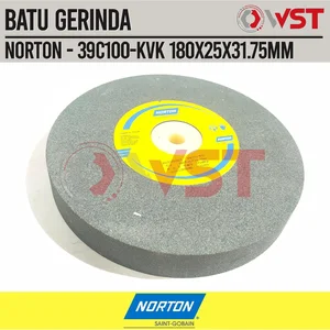 Norton Batu Gerinda Duduk 8Inch C100 / Batu Asah 205x25x31.75 Grit 100