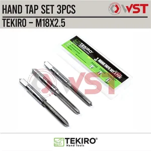 Tekiro Hand Tap M18x2.5 / Hand Taps Set 3pcs M18 x 2.5 / Pembuat Drat