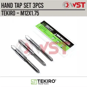 Tekiro Hand Tap M12x1.75 / Hand Taps Set 3pcs M12 x 1.75 Pembuat Drat