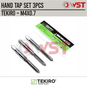 Tekiro Hand Tap M4x0.7 / Hand Taps Set 3pcs M4 x 0.7 / Pembuat Drat