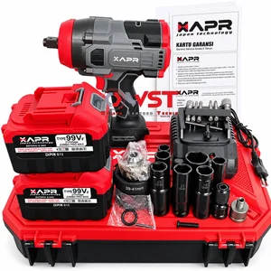 XAPR AP33 PROMAX+ Mesin Impek 2 Baterai jumbo 1/2inch SET aksesoris / APR AP 33 PROMAX Cordless Impact Wrench Pembuka Baut Roda Mobil