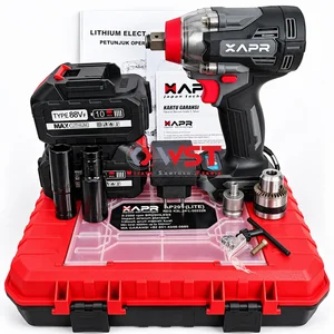 XAPR AP29+ LITE Mesin Impek 2 Baterai 1/2inch SET aksesoris / APR AP29 Cordless Impact Wrench Pembuka Baut Roda Mobil